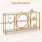 Chic Entryway Console Table White Gold Metal Frame with Faux Marble Top 3-Tier Open Storage